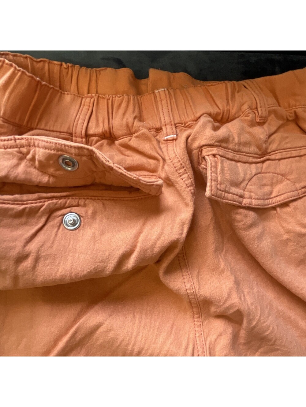 Pilcro Orange Wide-Leg Linen Pants - Picture 12 of 15